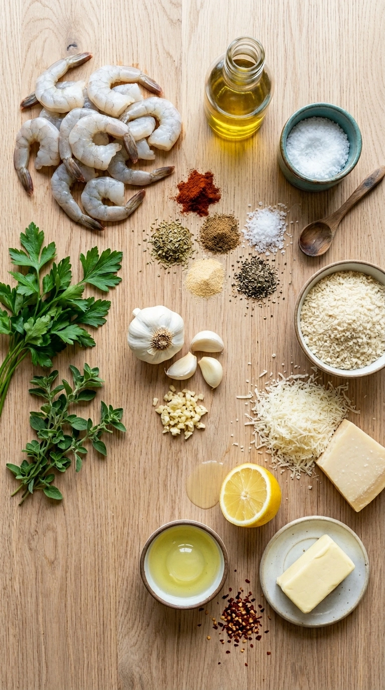 Ingredients for air fryer shrimp family summer