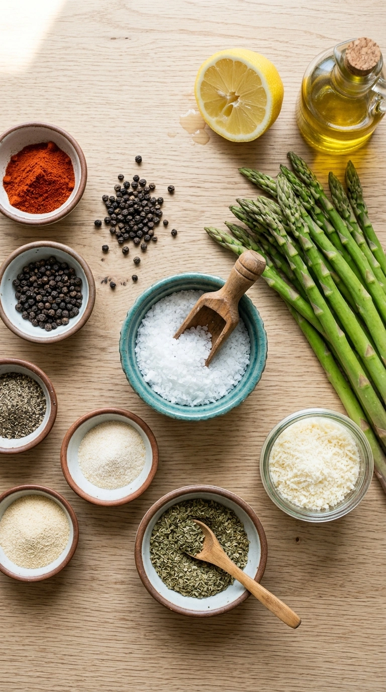 Ingredients for air fryer asparagus family summer