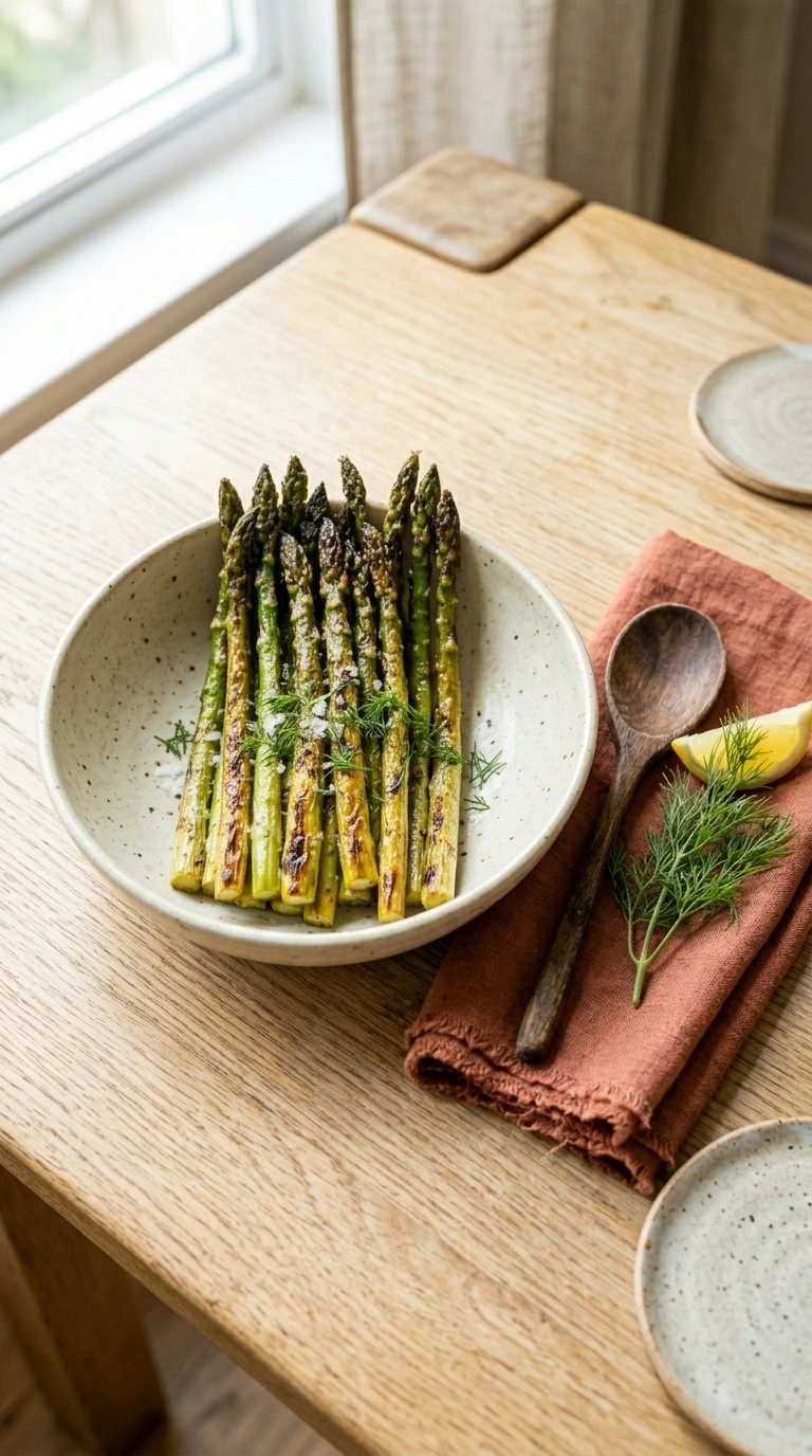 air fryer asparagus family summer ready to serve