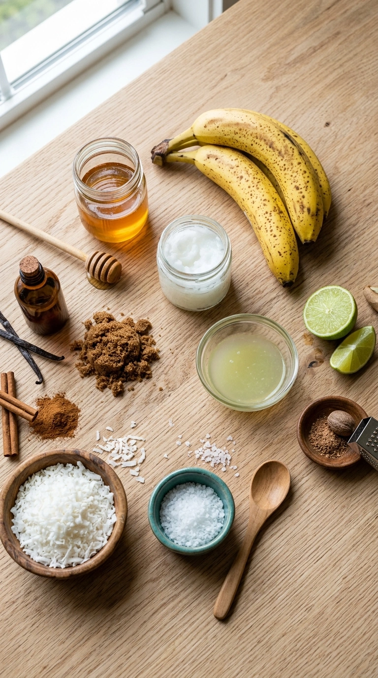 Ingredients for air fryer banana chips family summer