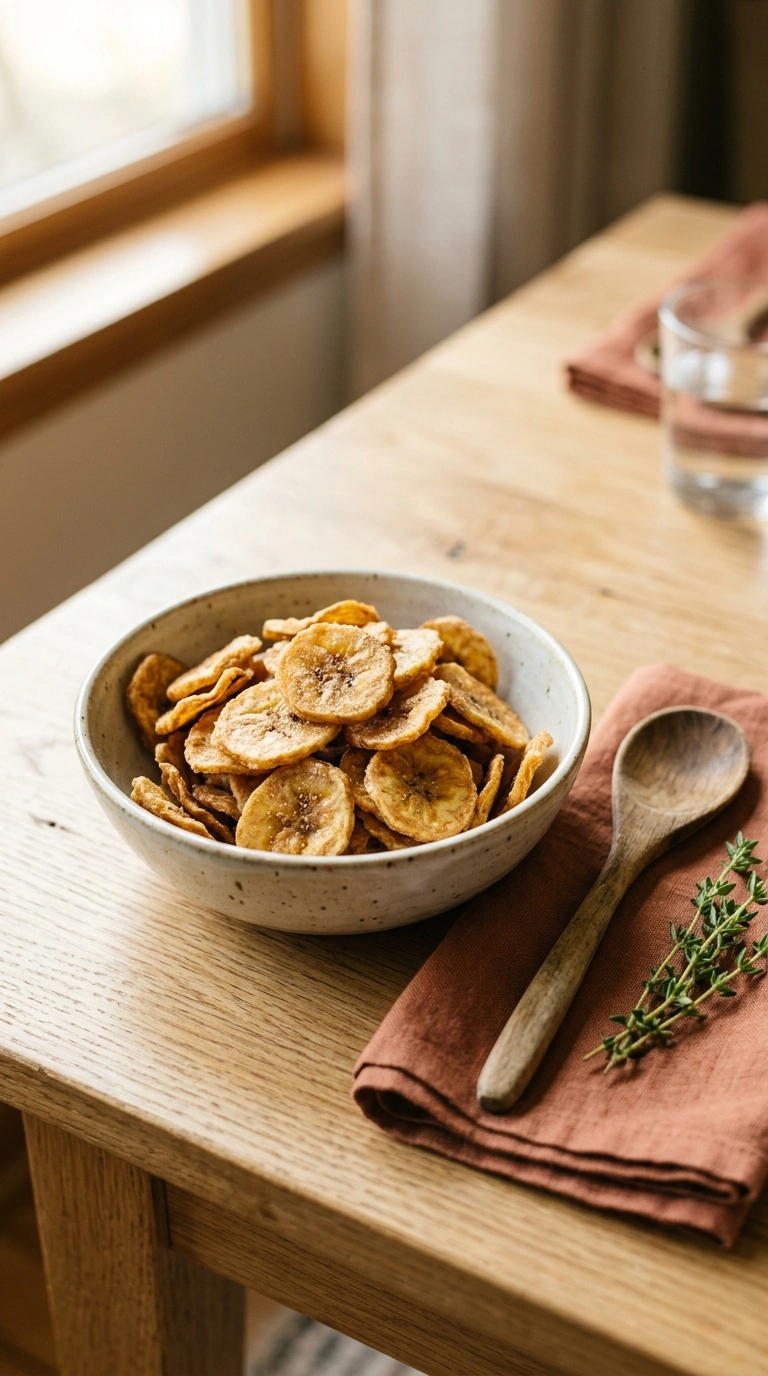air fryer banana chips family summer ready to serve