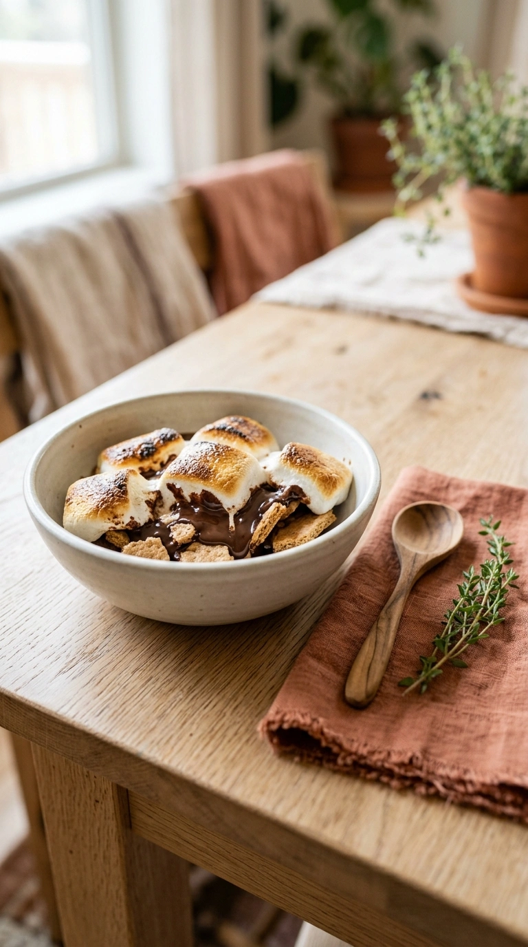 air fryer s'mores family summer ready to serve