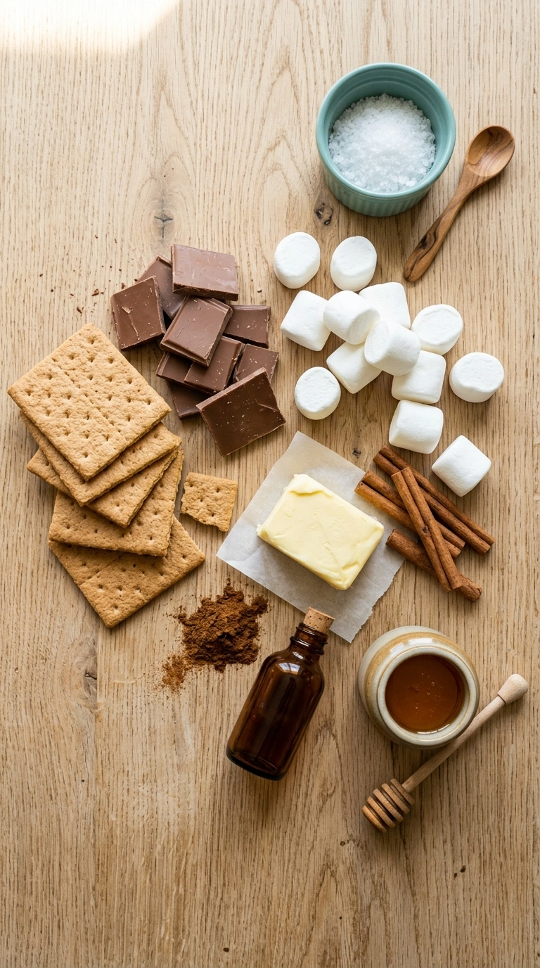 Ingredients for air fryer s'mores family summer