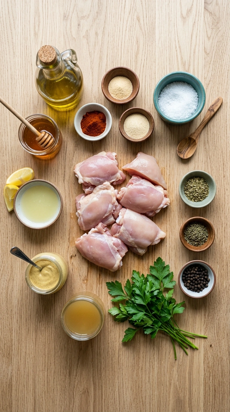 Ingredients for summer meal prep chicken family