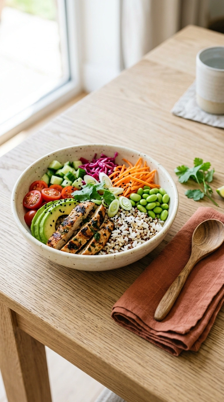 summer meal prep rice bowls family ready to serve
