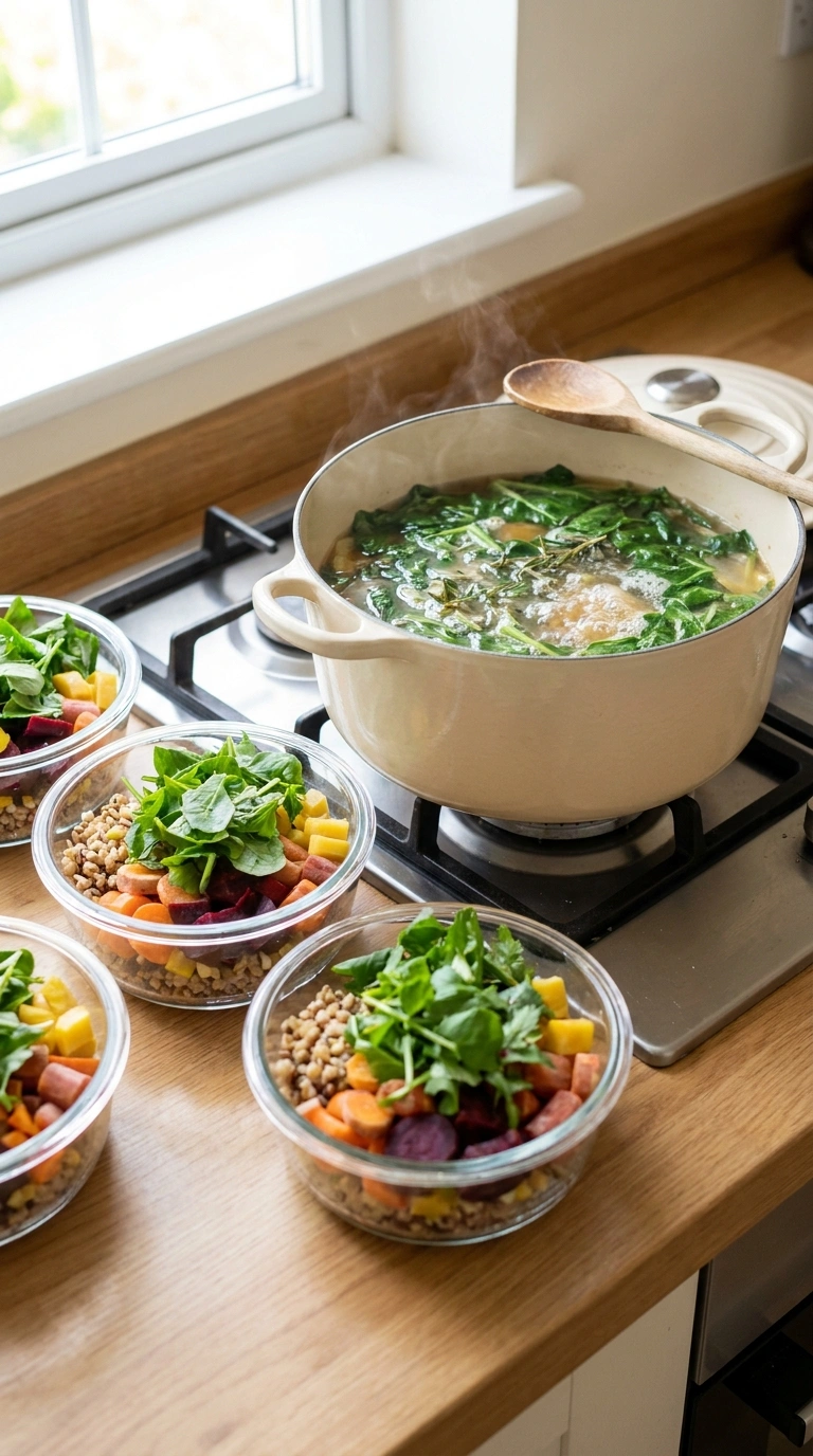 Cooking instructions for summer meal prep veggie bowls family