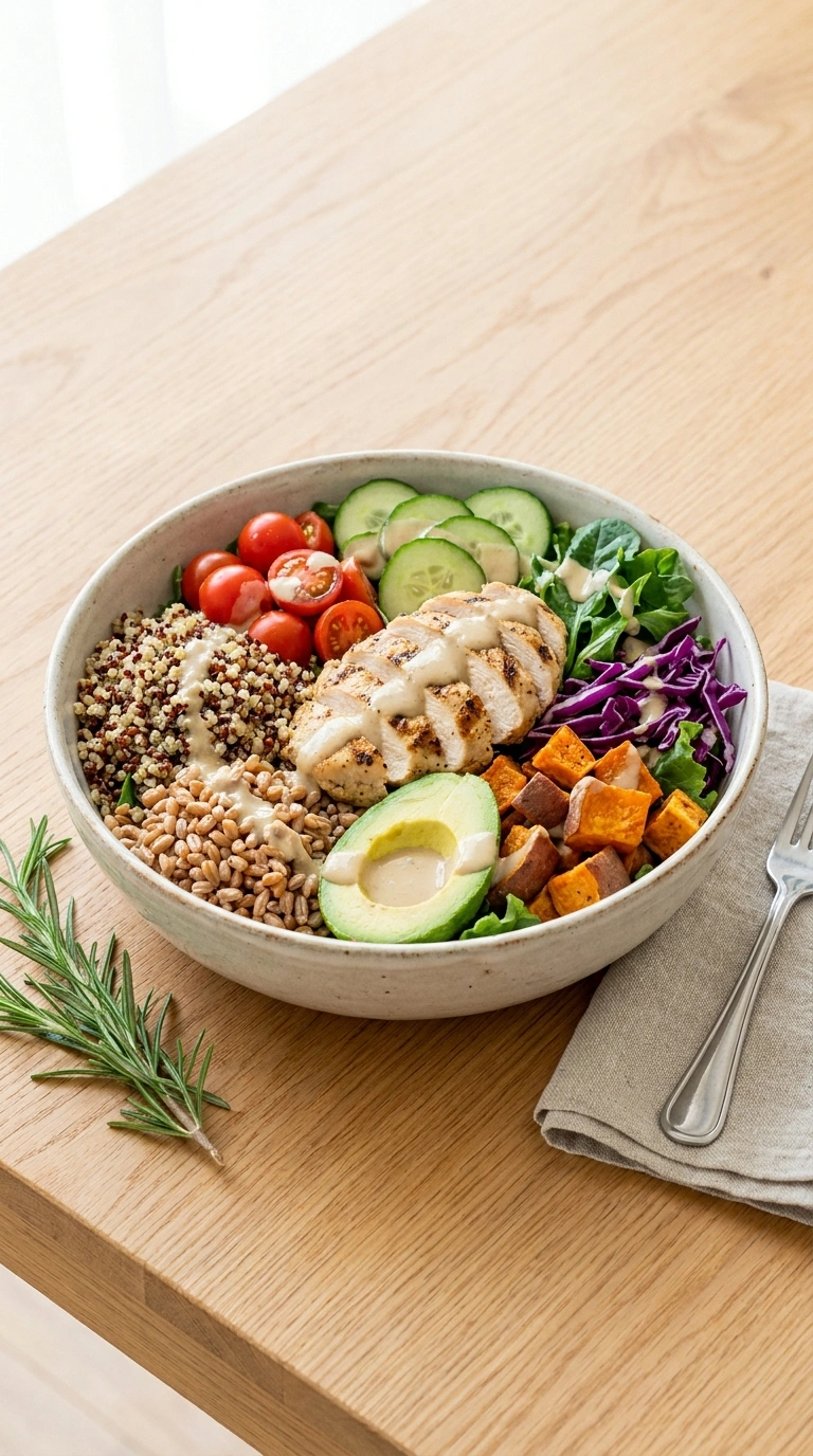 Healthy Summer Chicken Bowl the Whole Family Will Love for a Clean Dinner