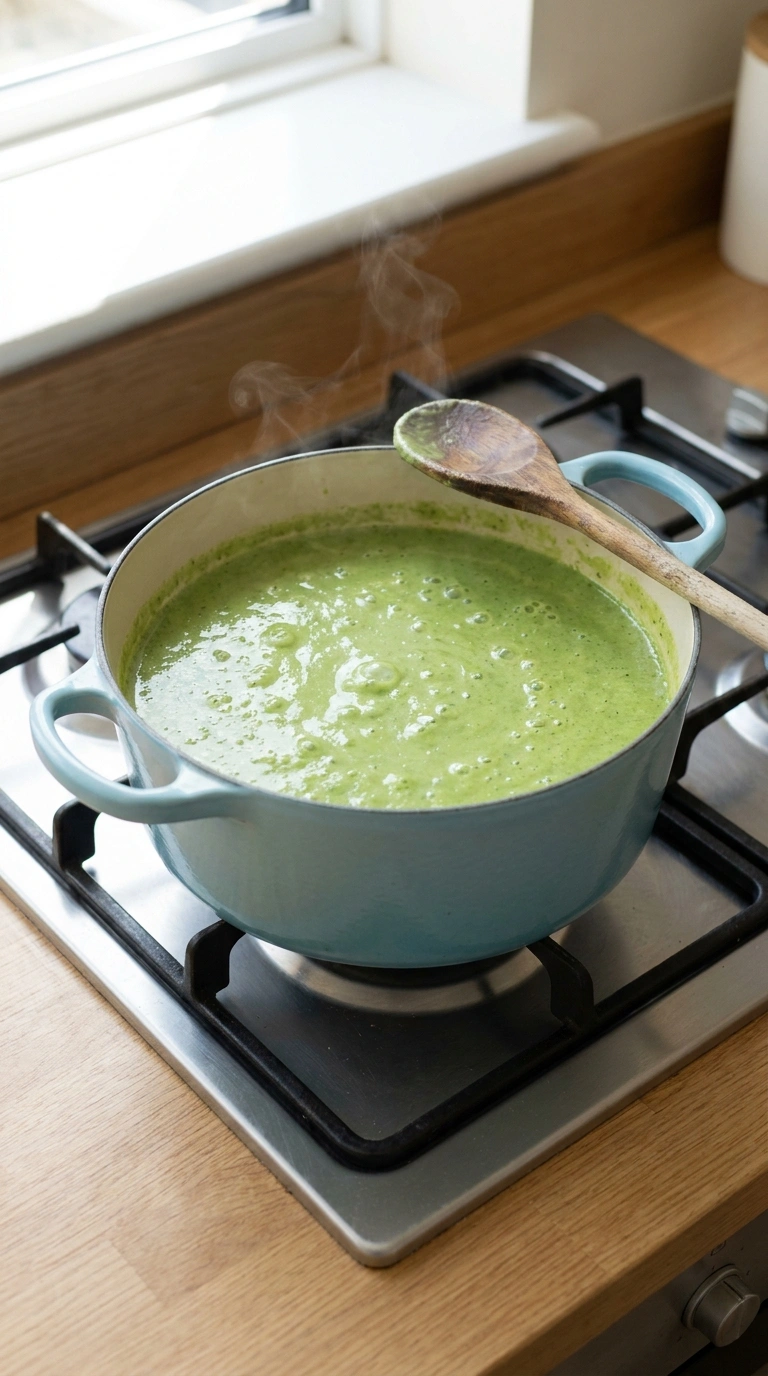 Cooking instructions for healthy summer green smoothie family