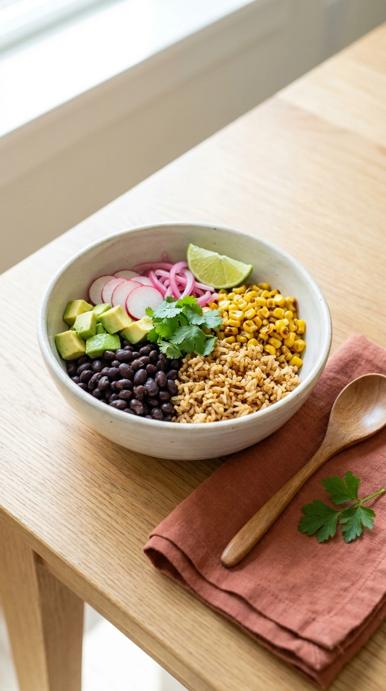 healthy summer black bean bowls family ready to serve