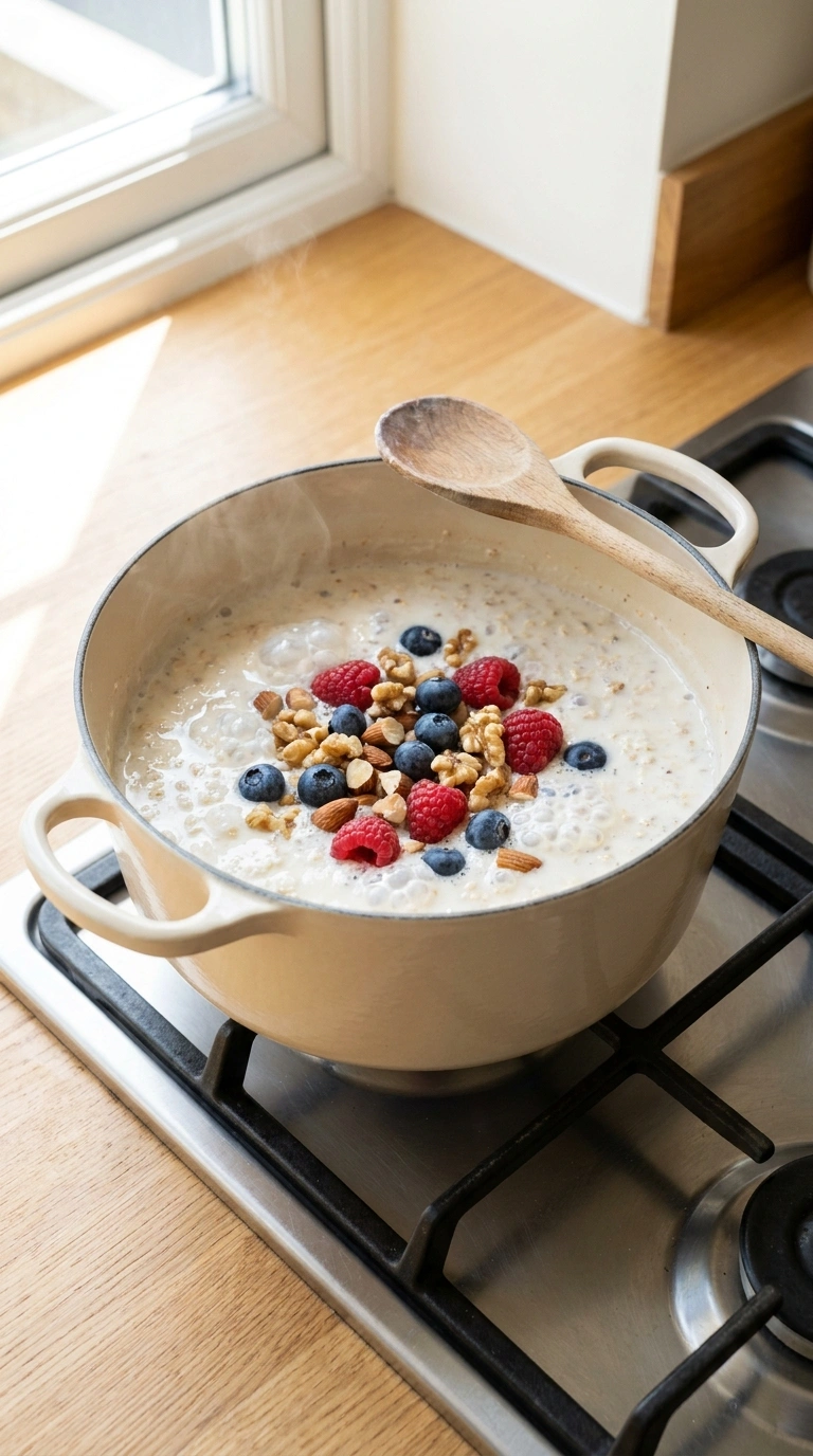 Cooking instructions for healthy summer overnight oats family