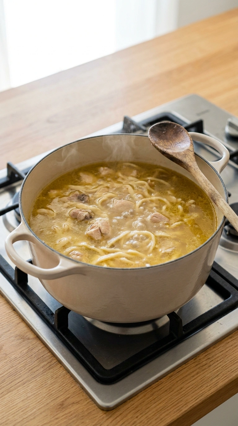Cooking instructions for summer chicken noodle soup family