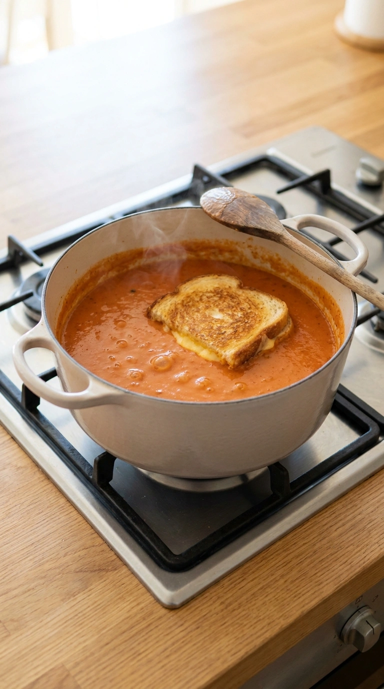 Cooking instructions for summer tomato soup family