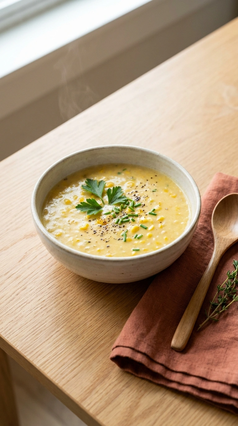 summer corn chowder family ready to serve