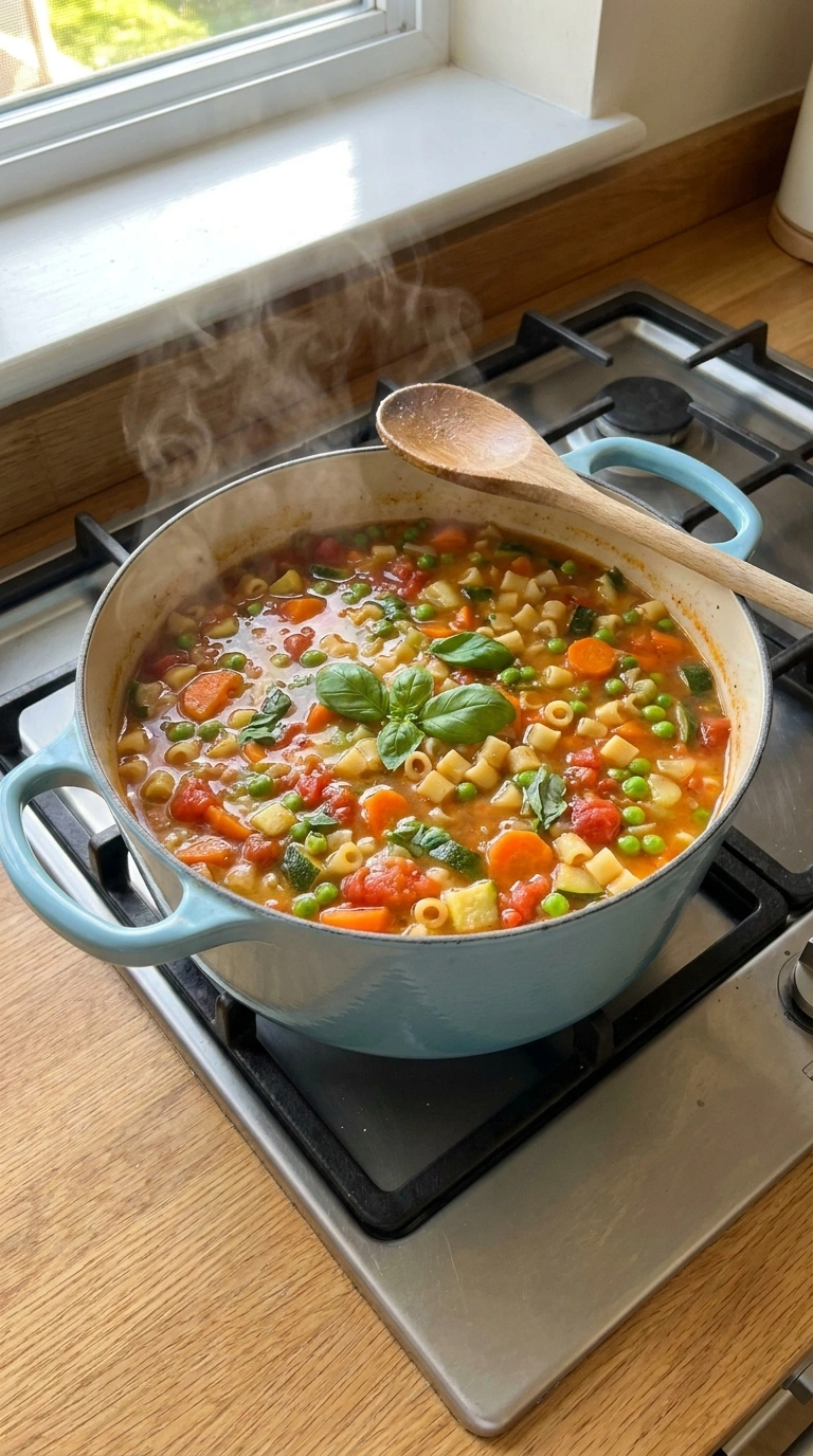Cooking instructions for summer minestrone soup family