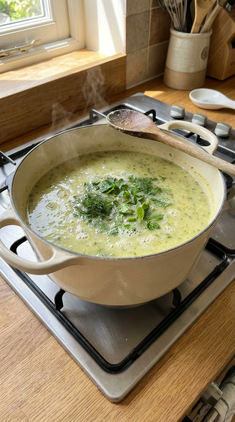 Cooking instructions for summer zucchini soup family