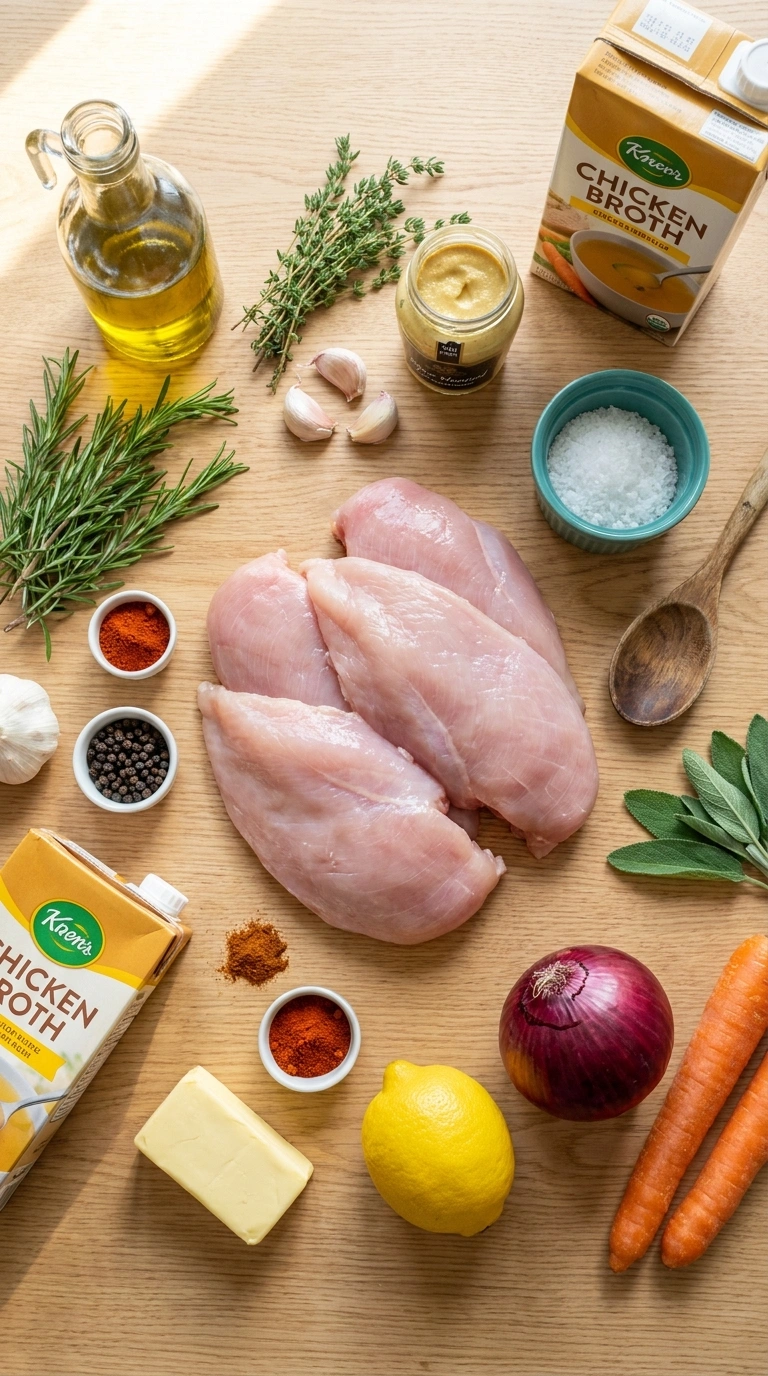 Ingredients for thanksgiving turkey breast family