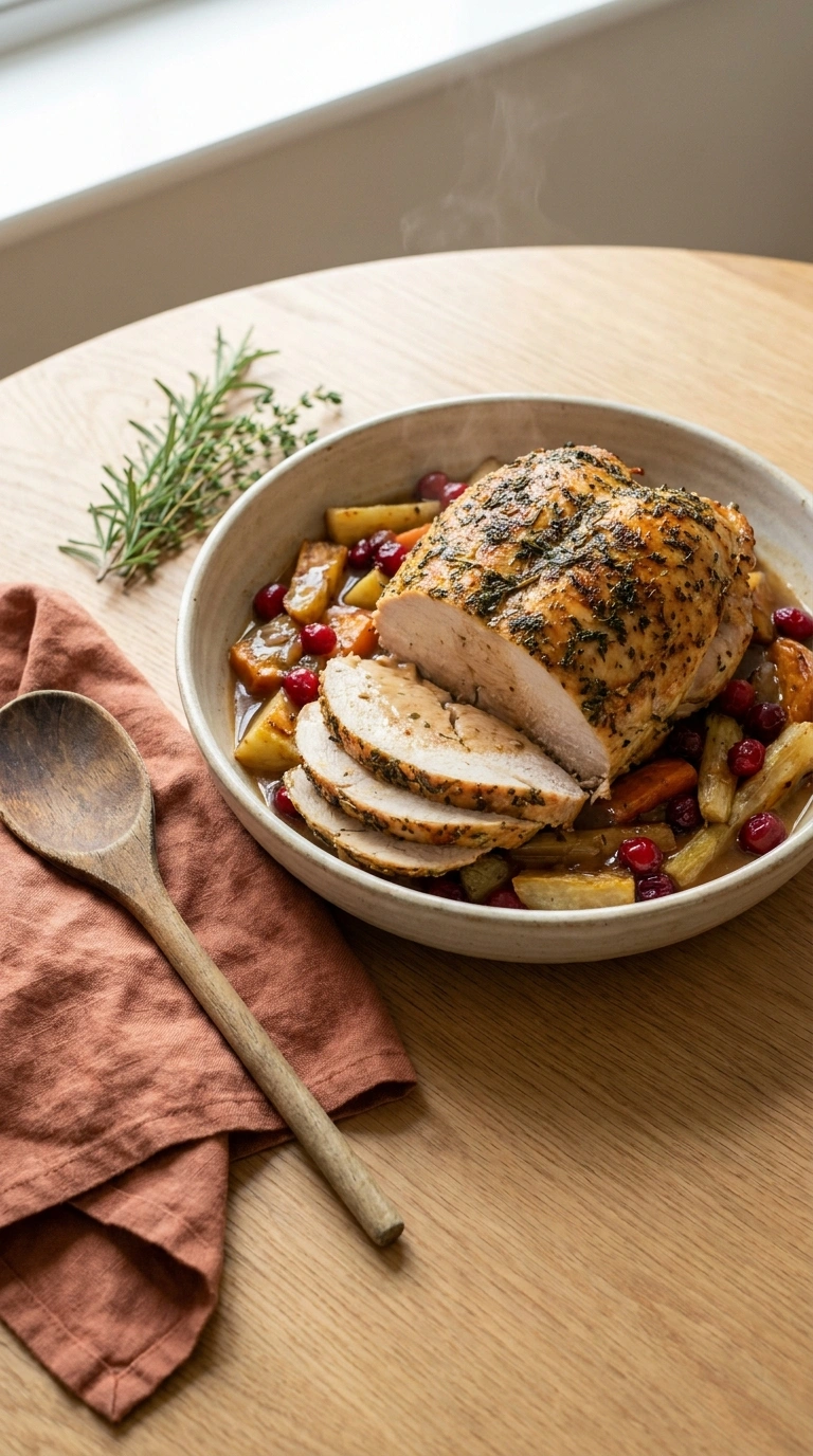 thanksgiving turkey breast family ready to serve