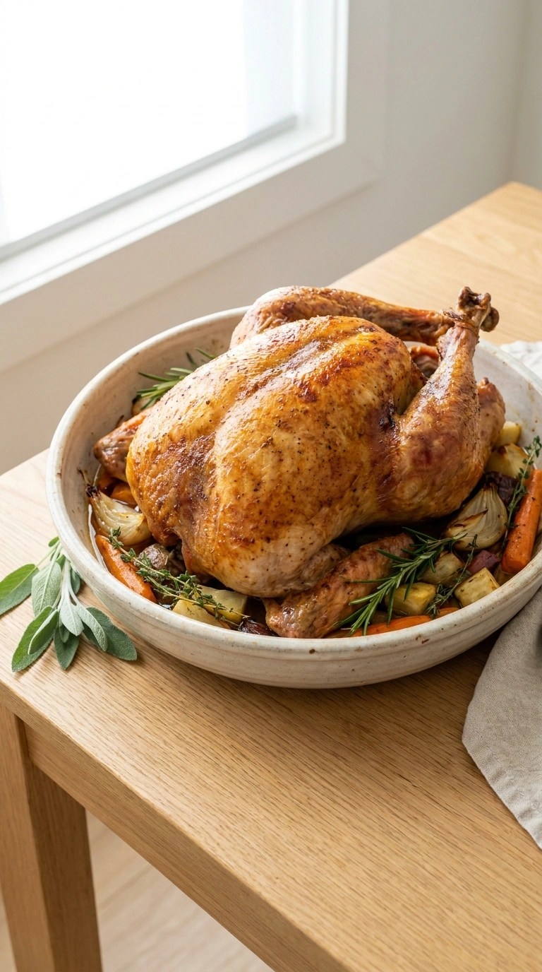 Whole Roasted Turkey the Whole Family Will Gather Around at Thanksgiving