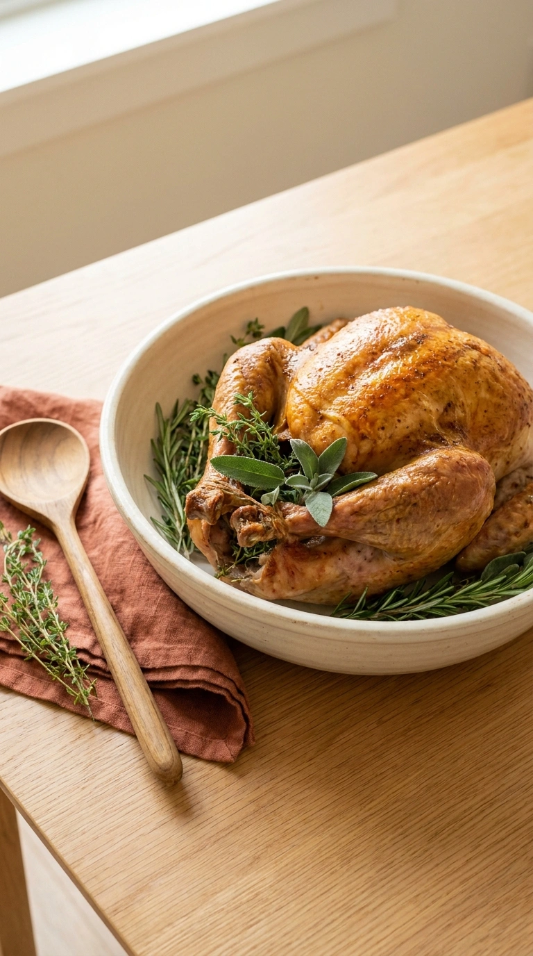 slow cooker thanksgiving turkey family ready to serve