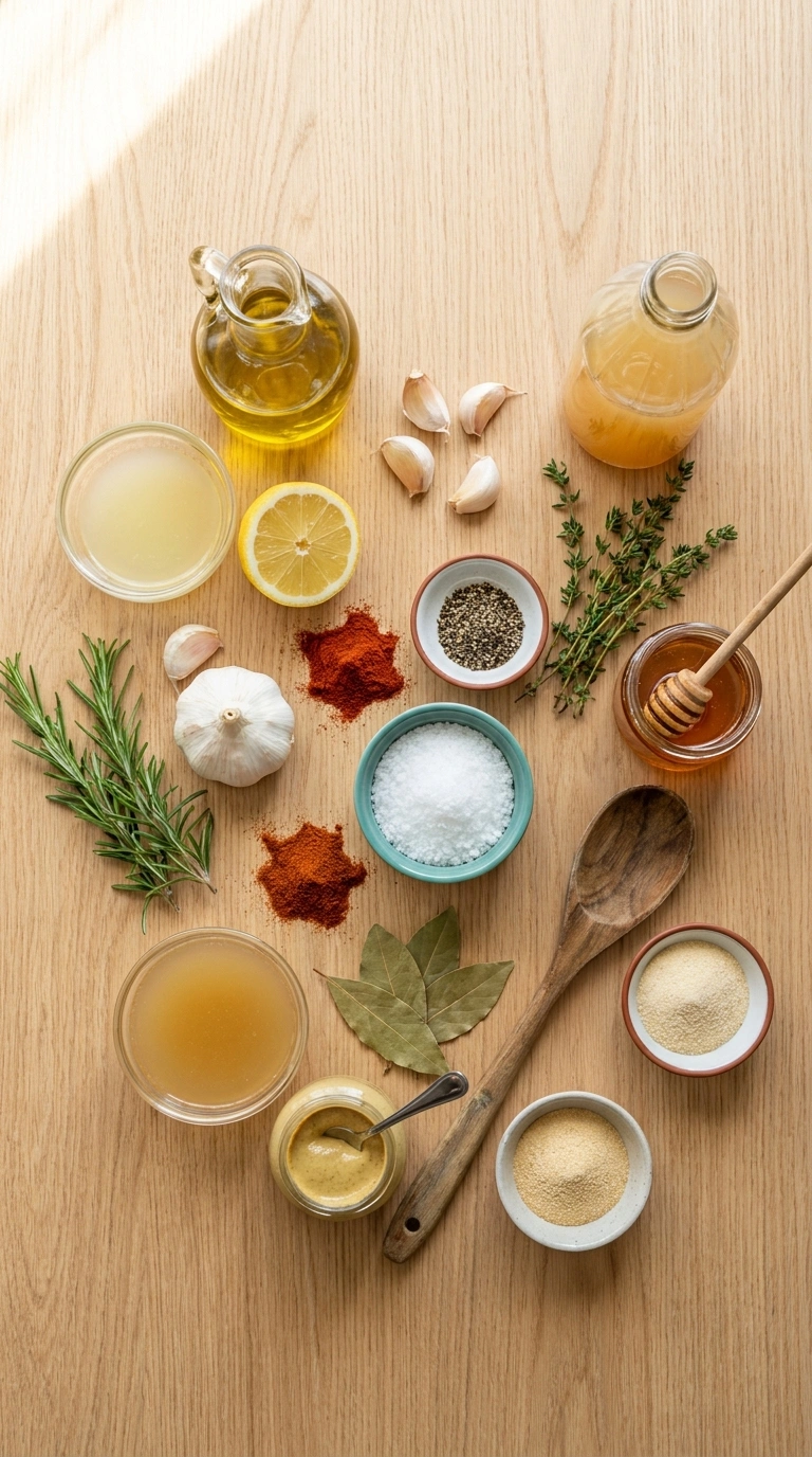 Ingredients for thanksgiving turkey marinade family