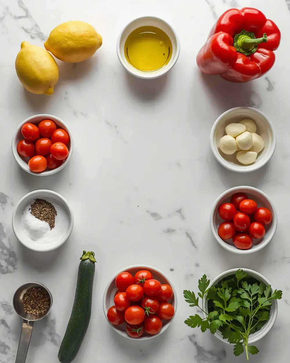 Ingredients for sheet pan chicken family summer