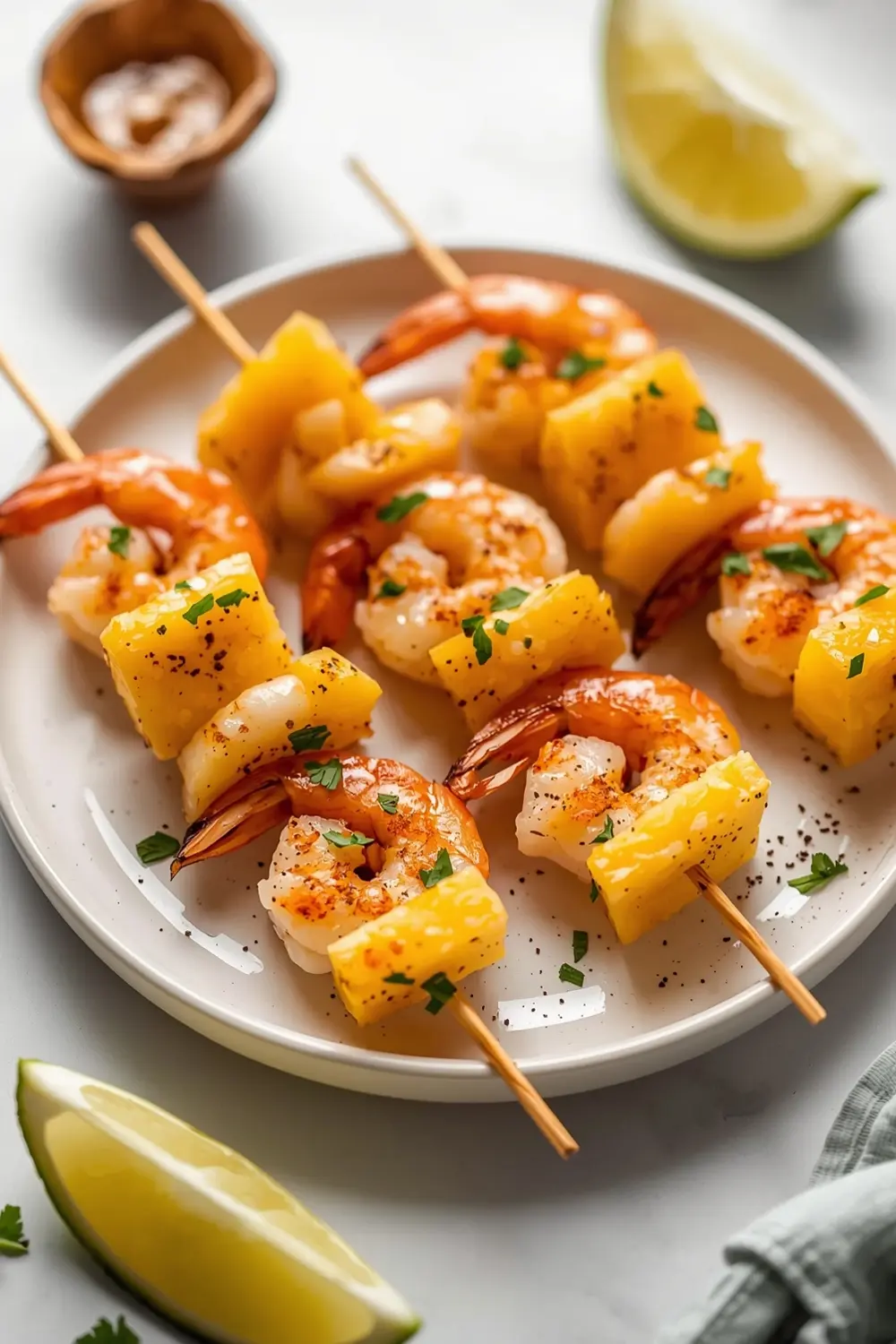 shrimp pineapple skewers family summer