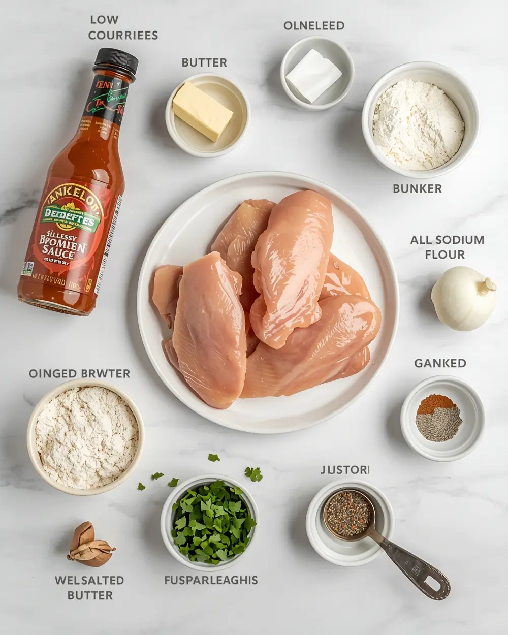 Ingredients for slow cooker buffalo chicken family