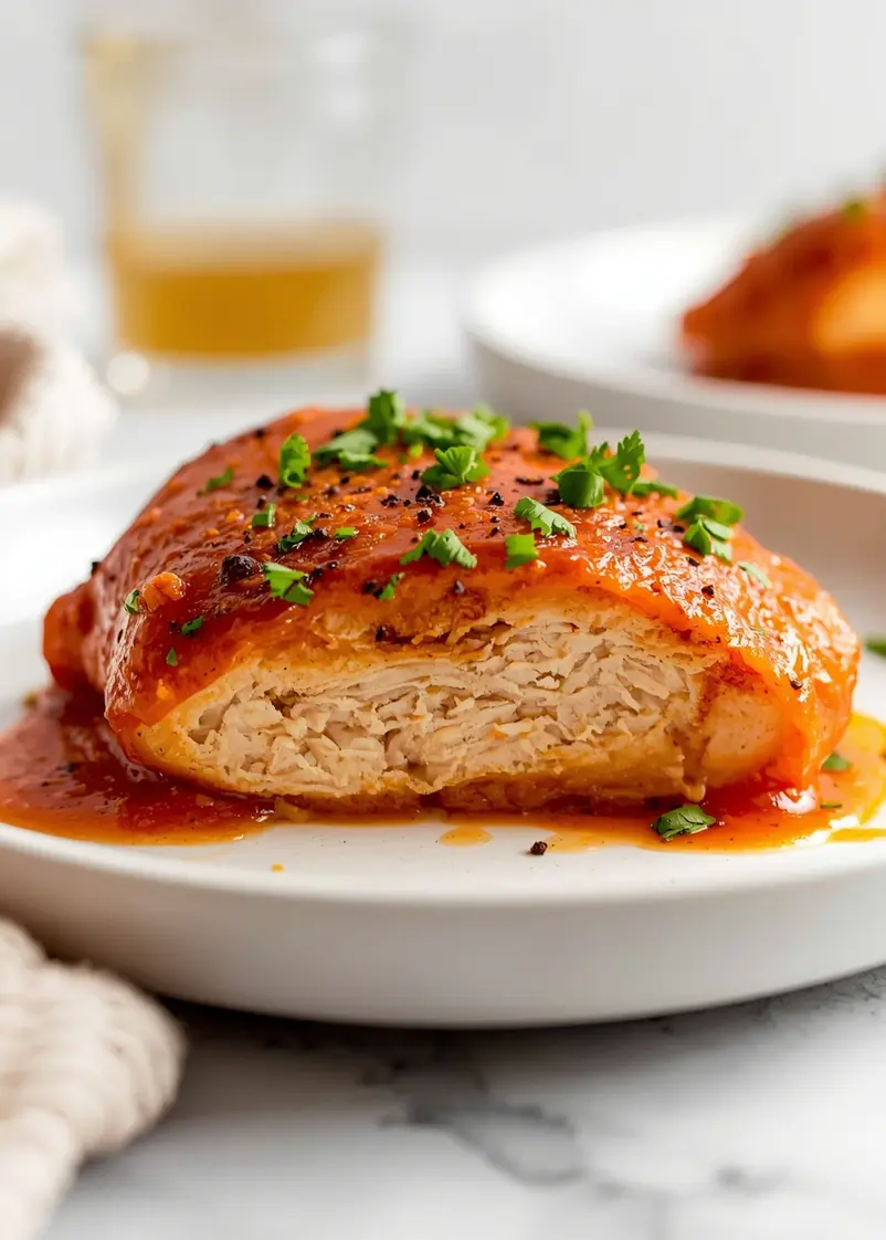 slow cooker buffalo chicken family ready to serve