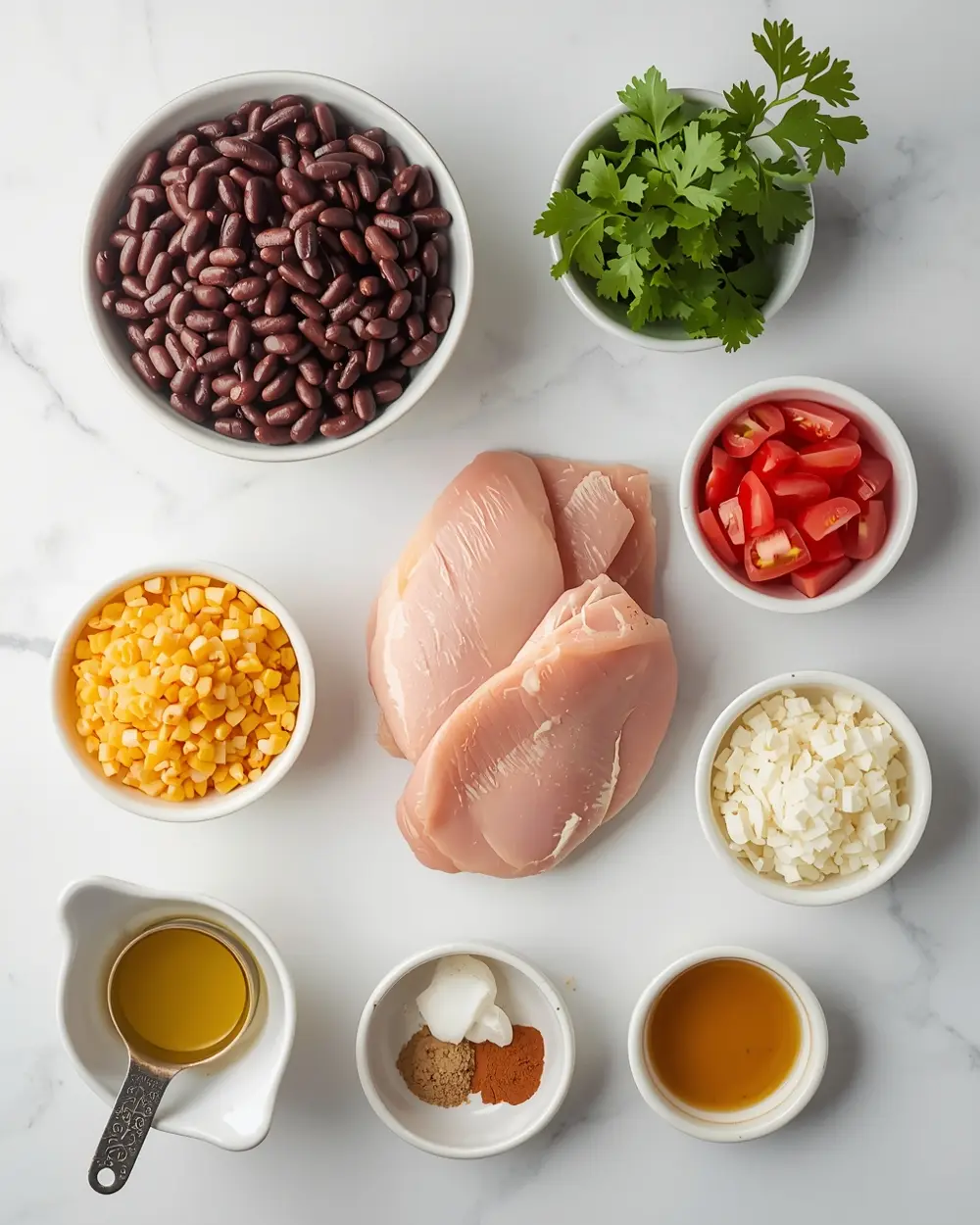 Ingredients for slow cooker chicken enchilada family