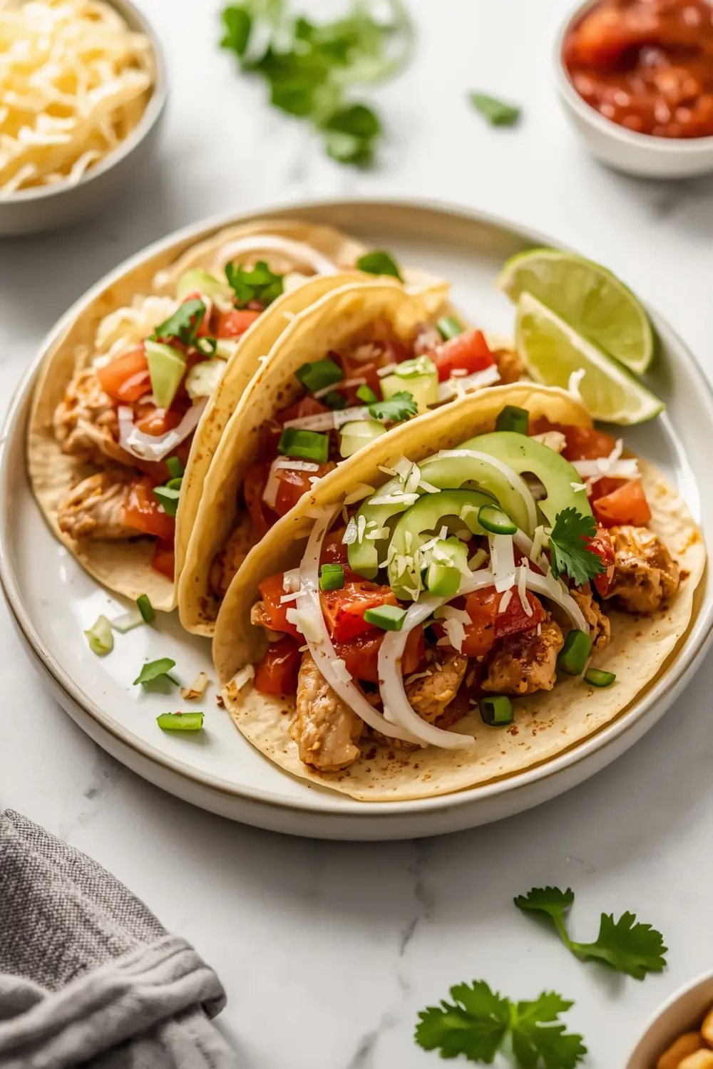 slow cooker chicken tacos family summer