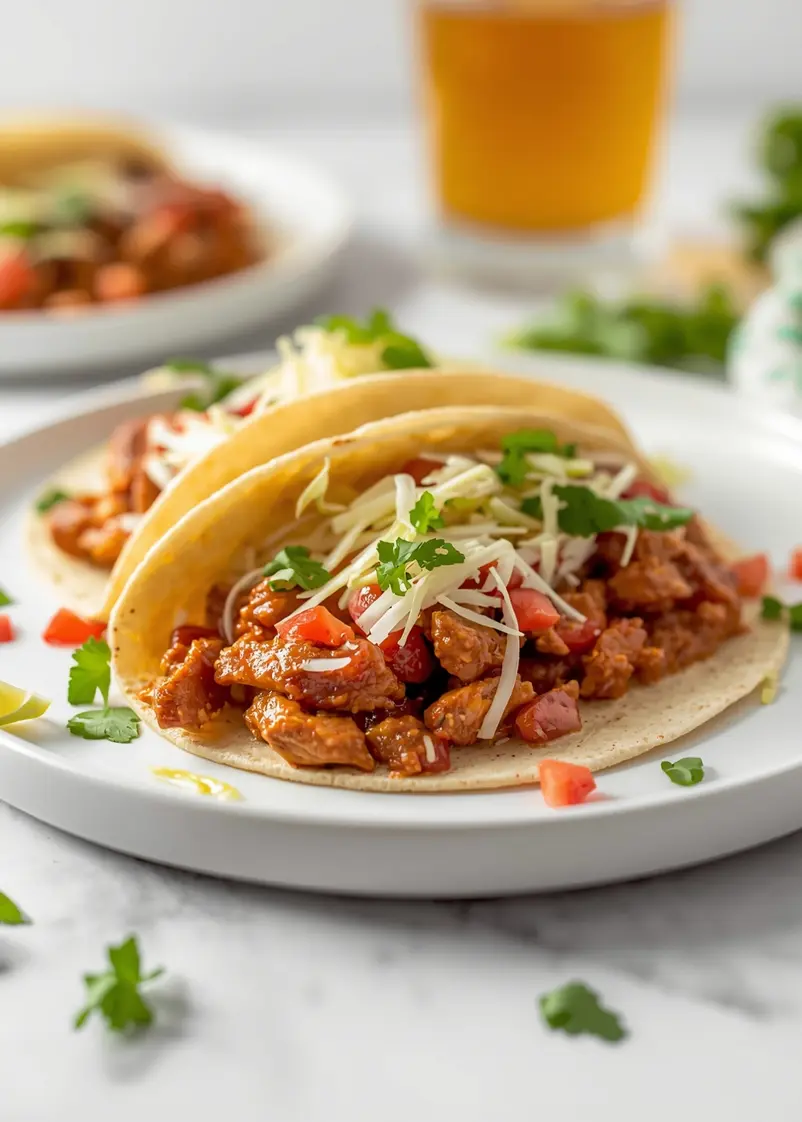 slow cooker chicken tacos family summer ready to serve