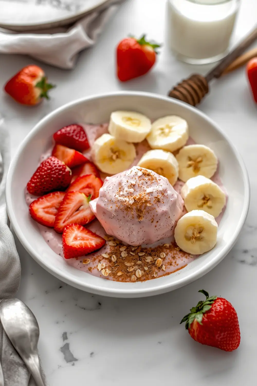 strawberry banana nice cream family