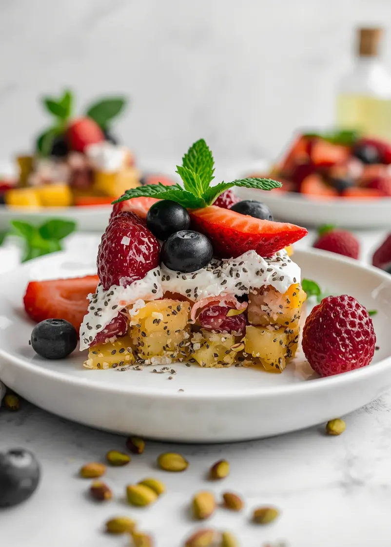 summer berry fruit salad family ready to serve