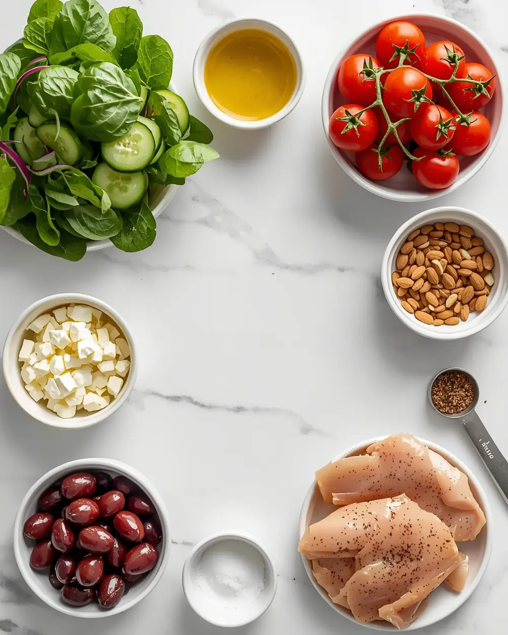 Ingredients for summer chicken salad family