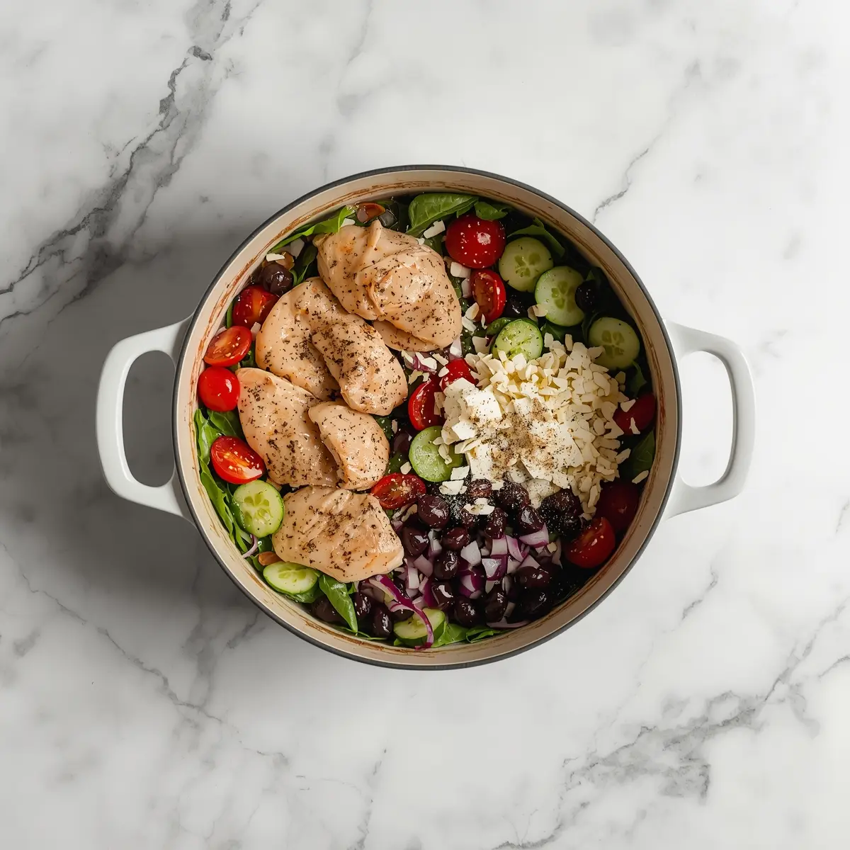 Cooking instructions for summer chicken salad family