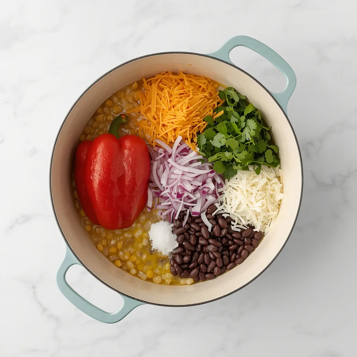 Cooking instructions for summer corn salad family