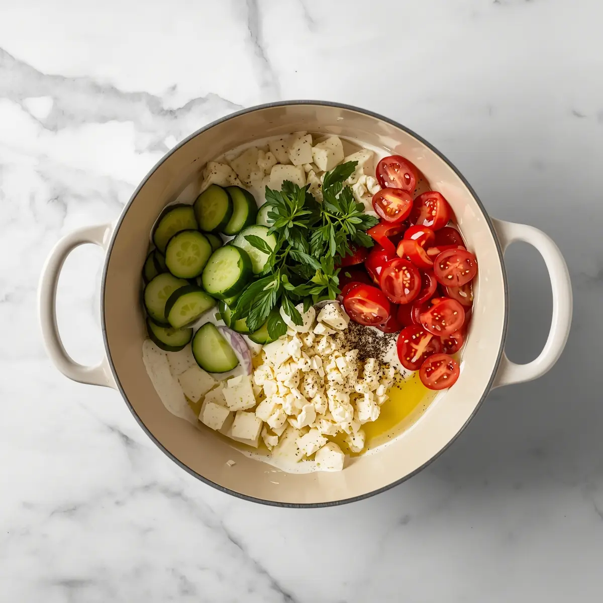 Cooking instructions for summer cucumber salad family recipe