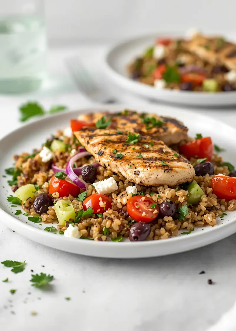 summer farro salad family ready to serve