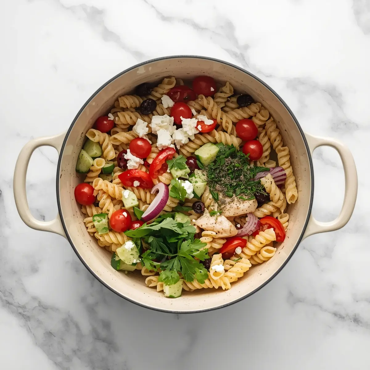 Cooking instructions for summer pasta salad family