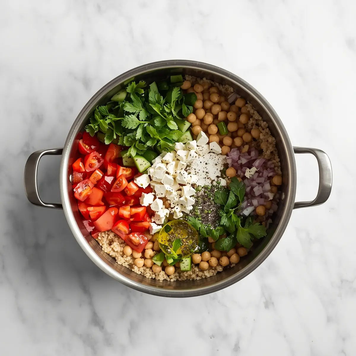 Cooking instructions for summer quinoa salad family