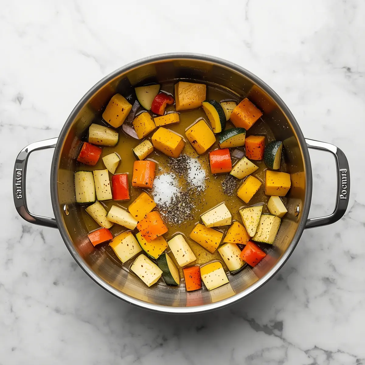 Cooking instructions for summer roasted vegetables family