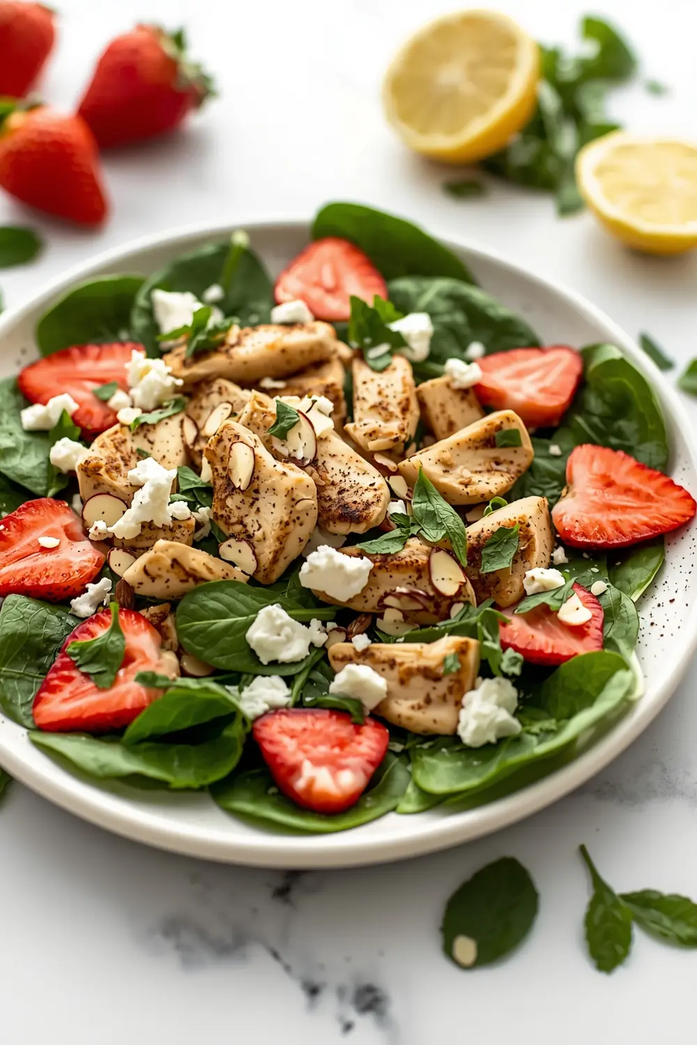 summer strawberry spinach salad family