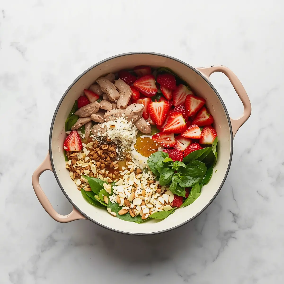 Cooking instructions for summer strawberry spinach salad family