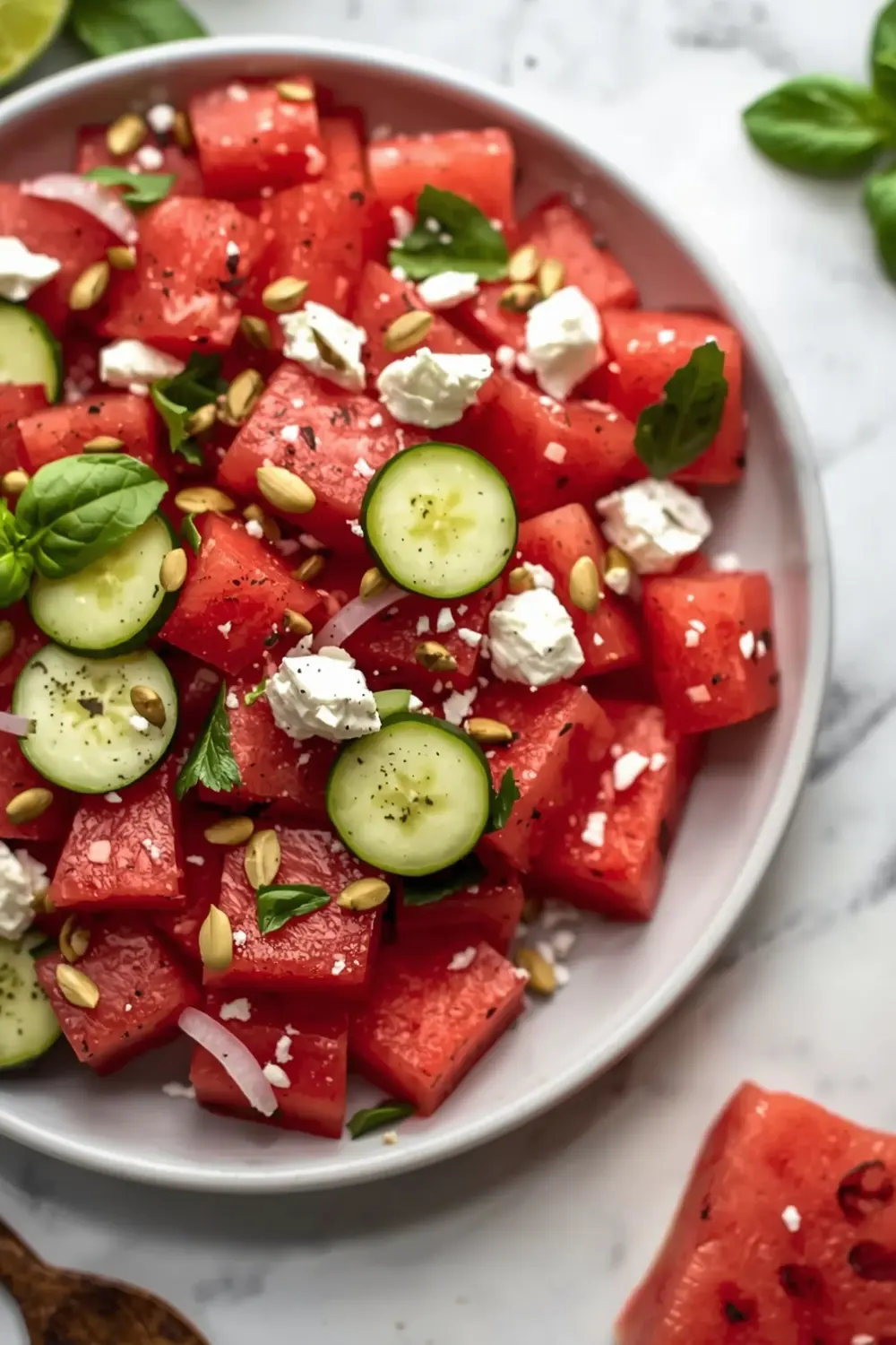 summer watermelon feta salad family