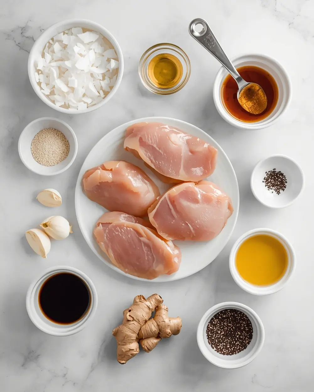 Ingredients for teriyaki grilled chicken family summer