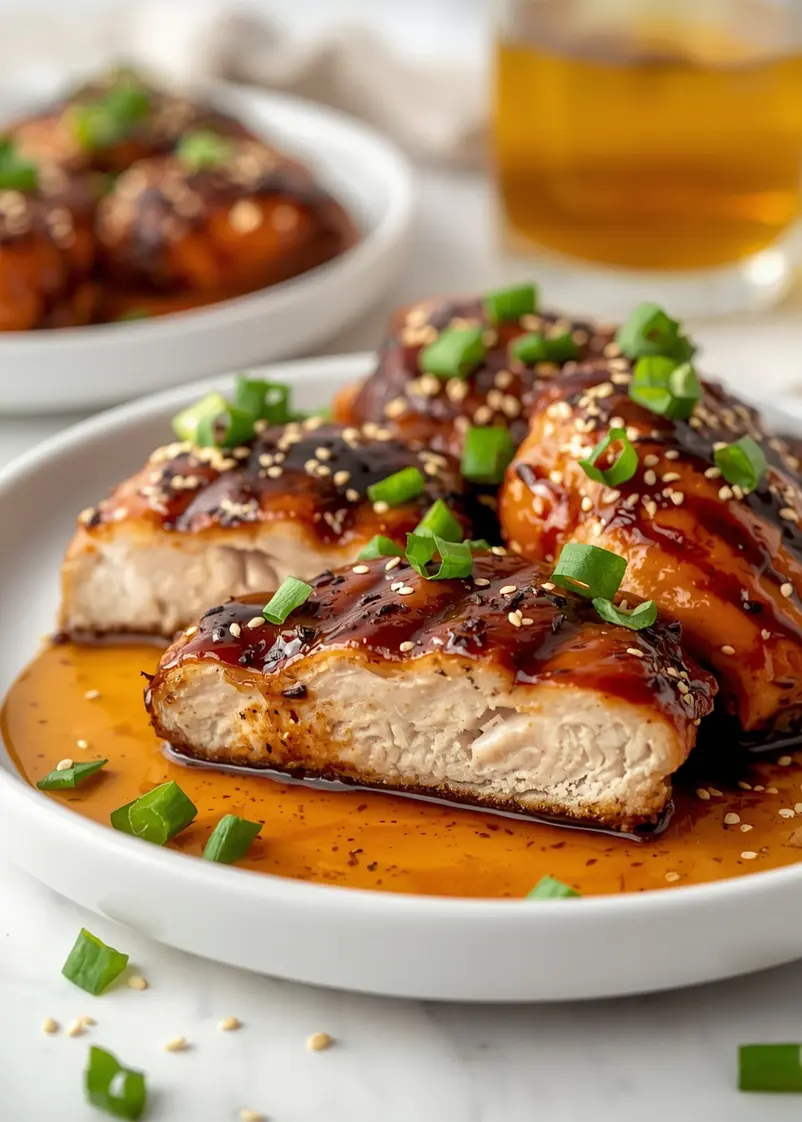 teriyaki grilled chicken family summer ready to serve