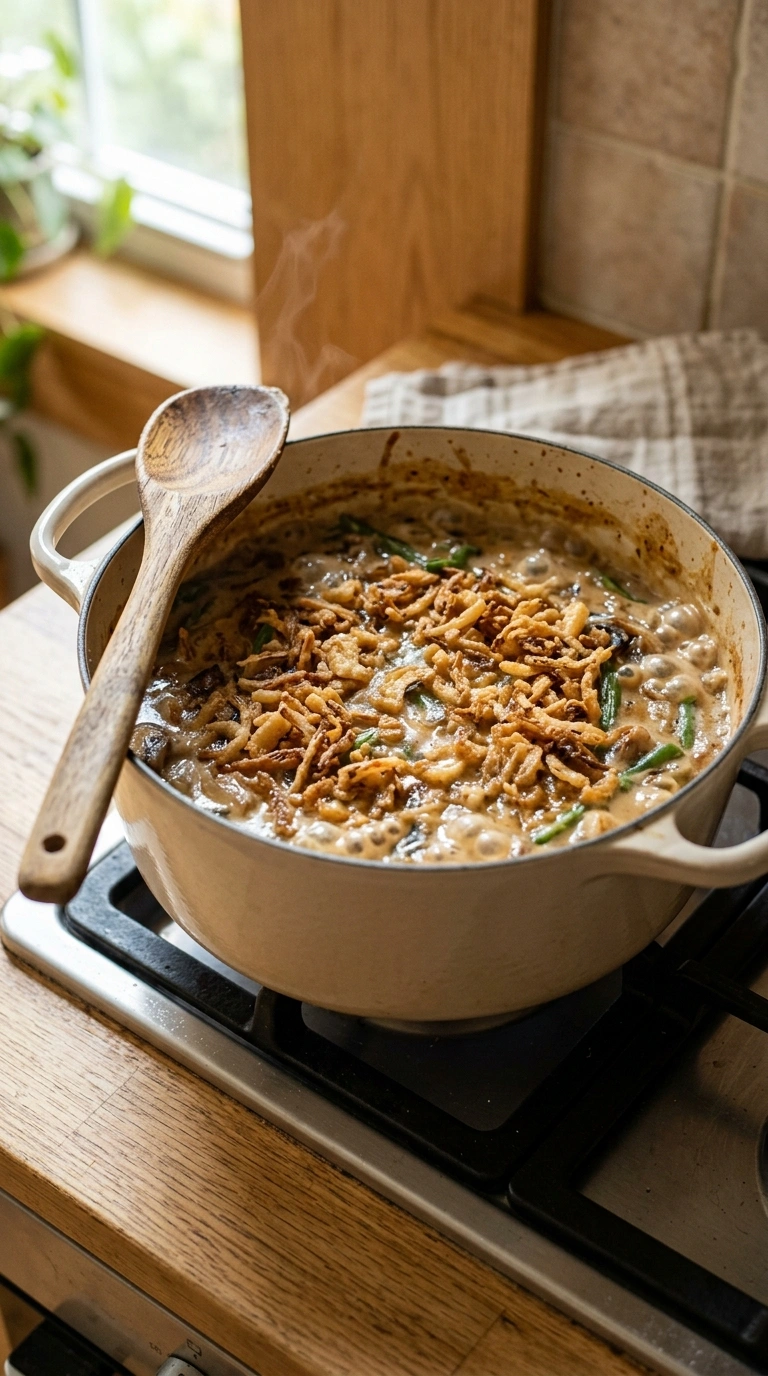 Cooking instructions for thanksgiving green bean casserole family