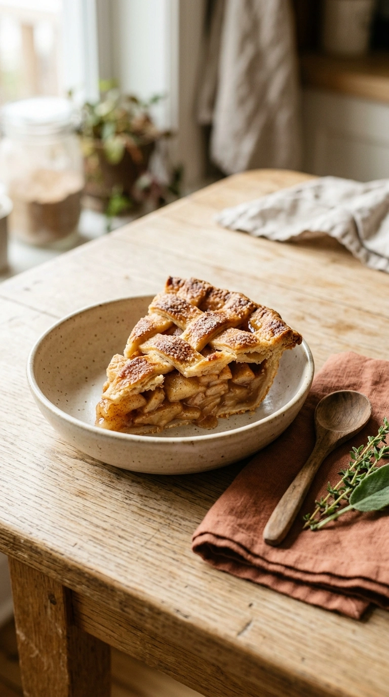 thanksgiving apple pie family ready to serve