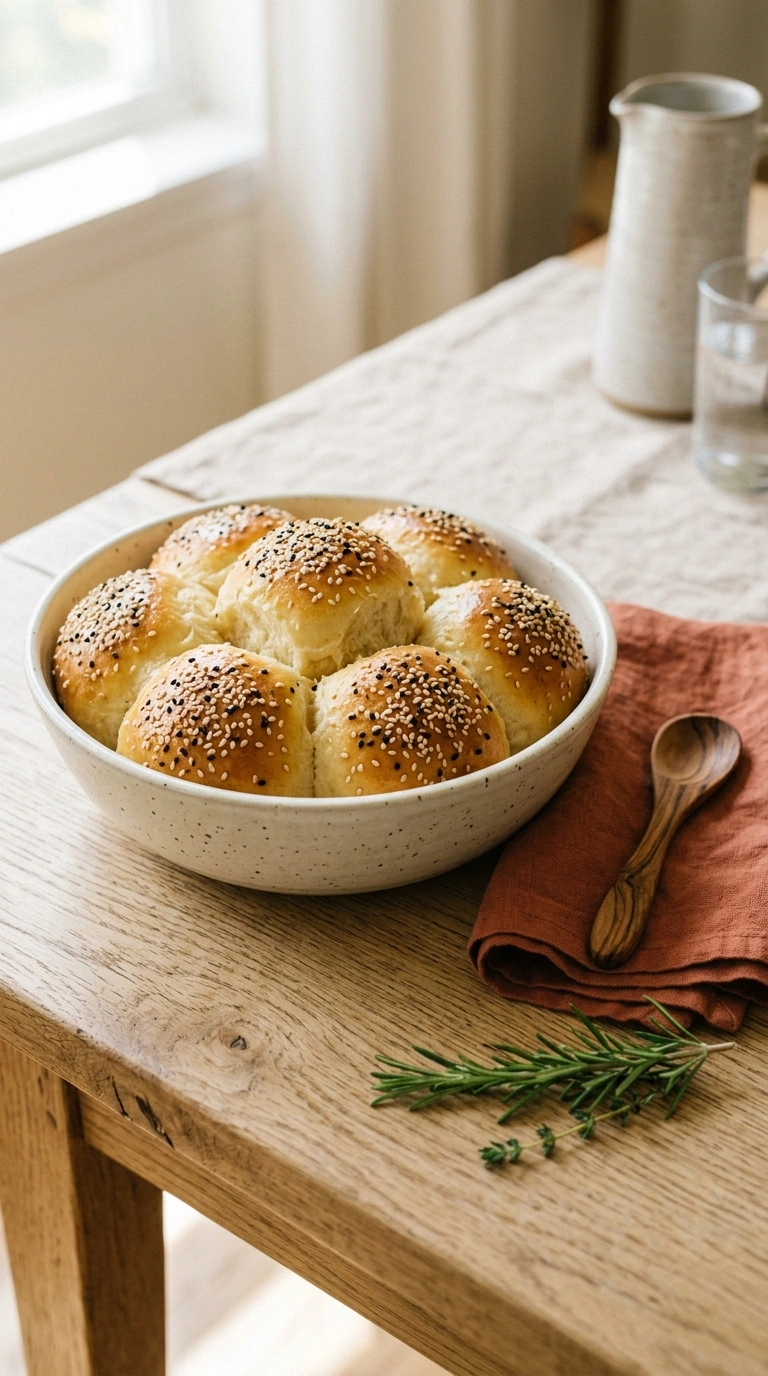 thanksgiving dinner rolls family ready to serve