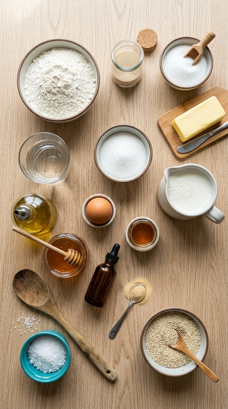 Ingredients for thanksgiving dinner rolls family